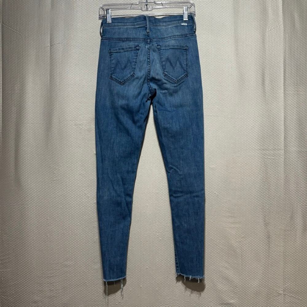 MOTHER Stunner Zip Ankle Step Fray Jeans Size 25 Good Girls Do Blue - Picture 8 of 12